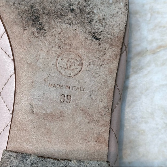 CHANEL Ballet flats Sz.39 Beige/Blush w/Box, shoe bags, docs. - Picture 13 of 16
